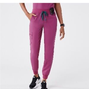 Women's Pink Jogger Pants bright fuschia- petite